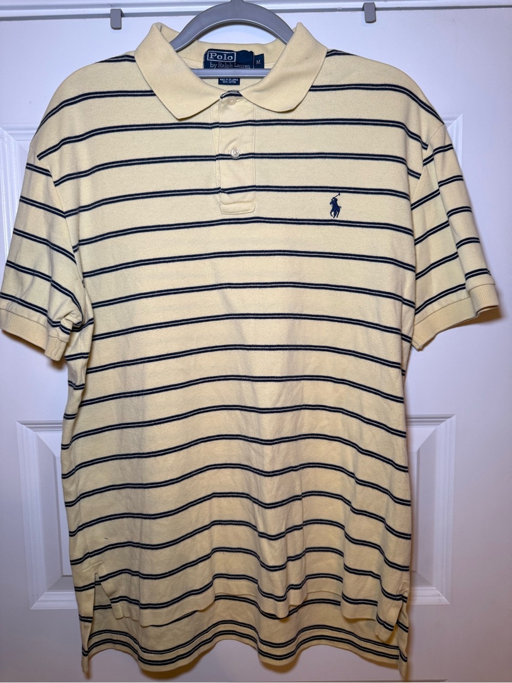 Polo by Ralph Lauren Men’s Medium Yellow Striped Polo Shirt